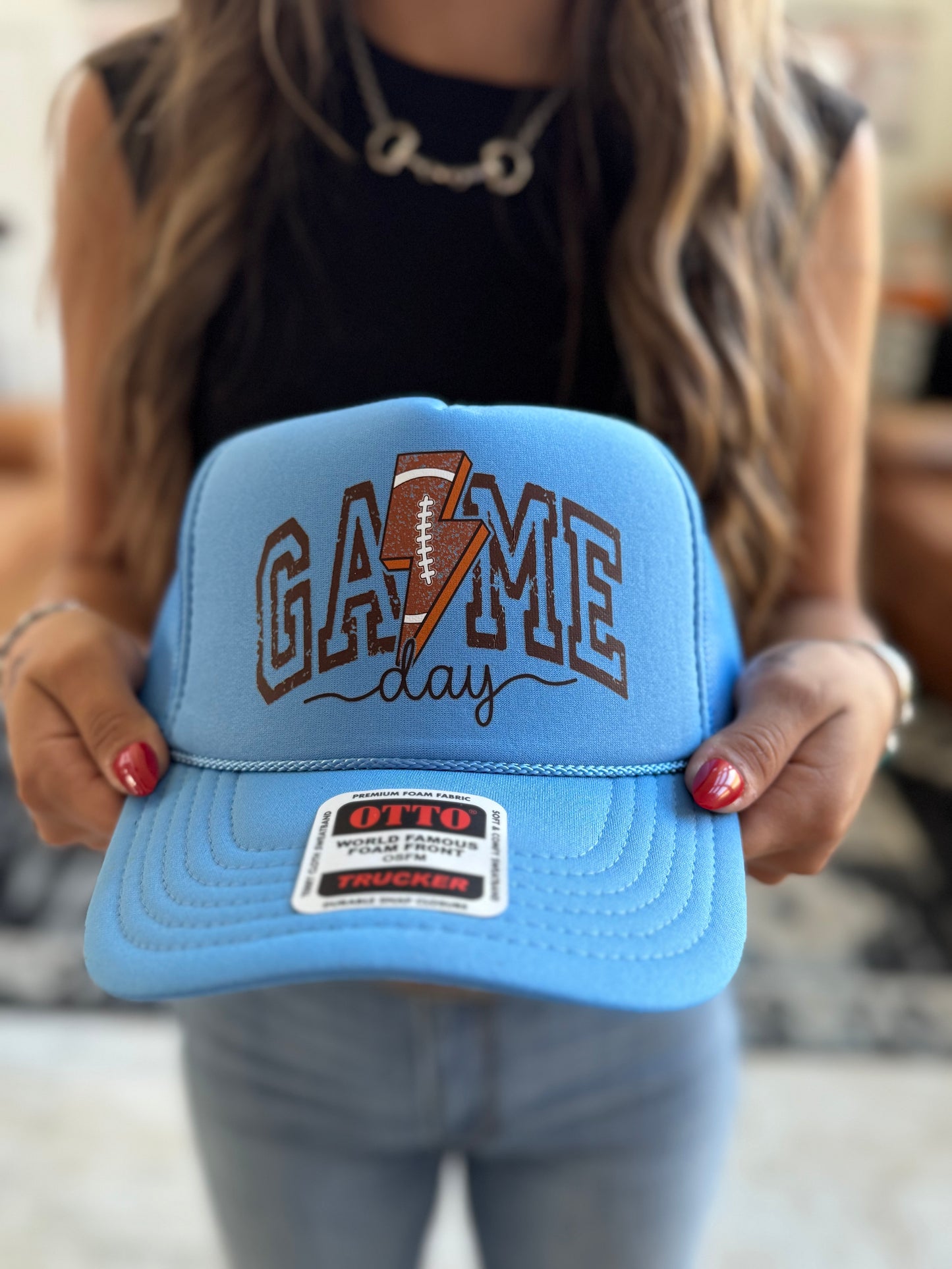 Game Day Football decal hat