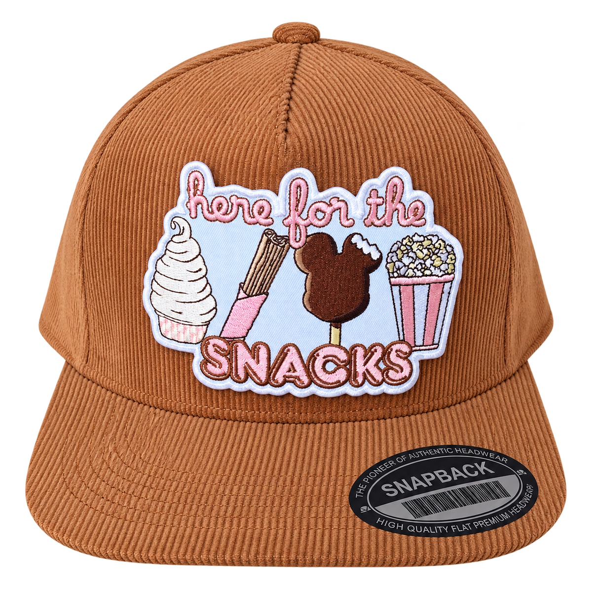 "Here for the Snacks"Corduroy Hat