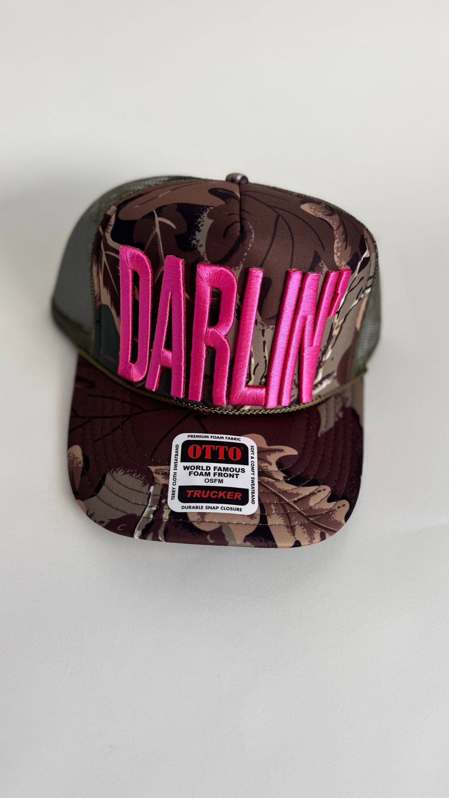 Custom Embroidered Word Patch Trucker Hat – Build Your Own