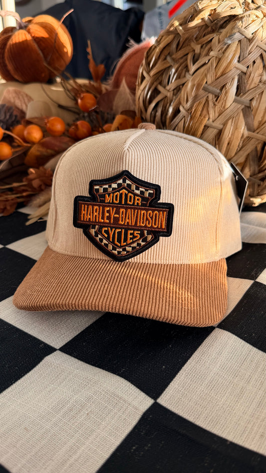 Harley corduroy Trucker Hat