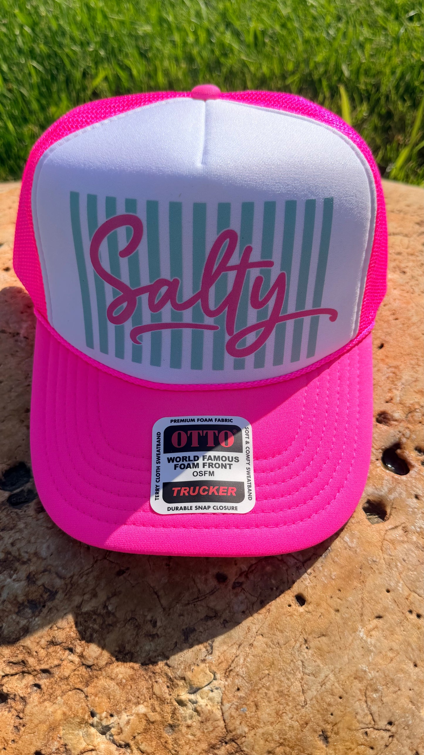 Neon Pink Salty Trucker