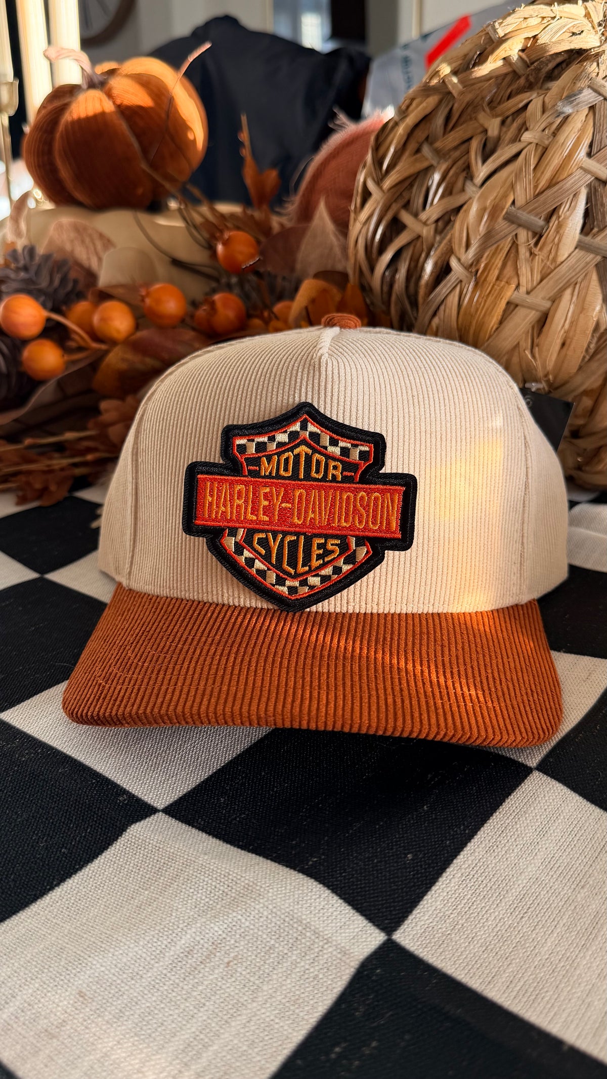 Harley corduroy Trucker Hat