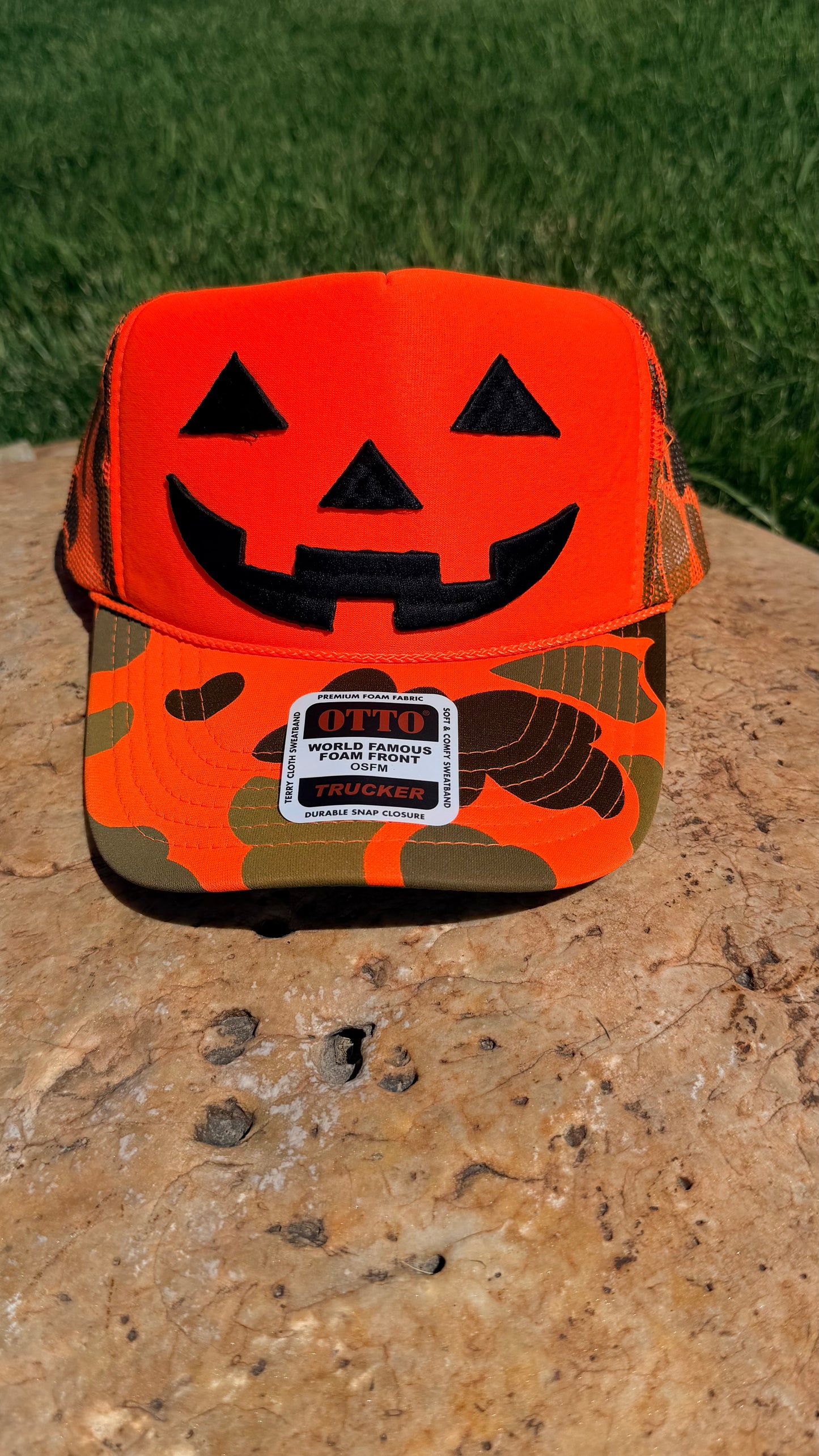 Camo Jack-O’-Lantern Trucker Hat