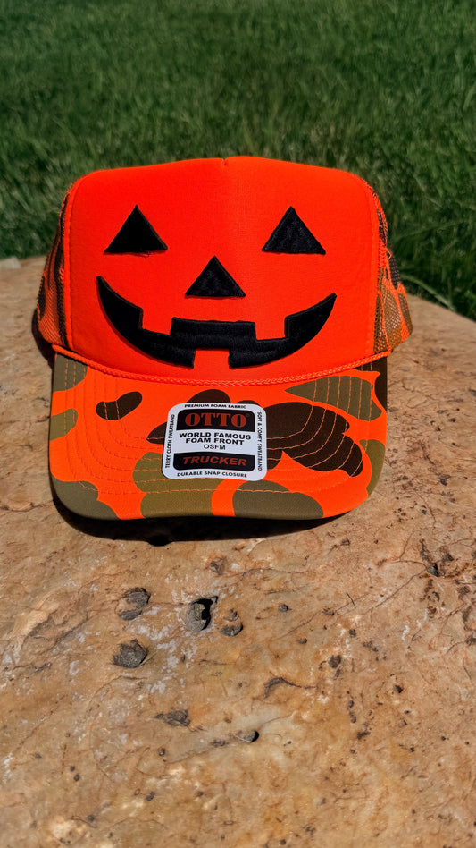 Camo Jack-O’-Lantern Trucker Hat