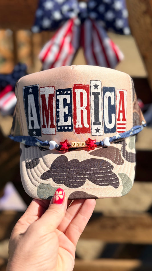 Camo America Trucker hat