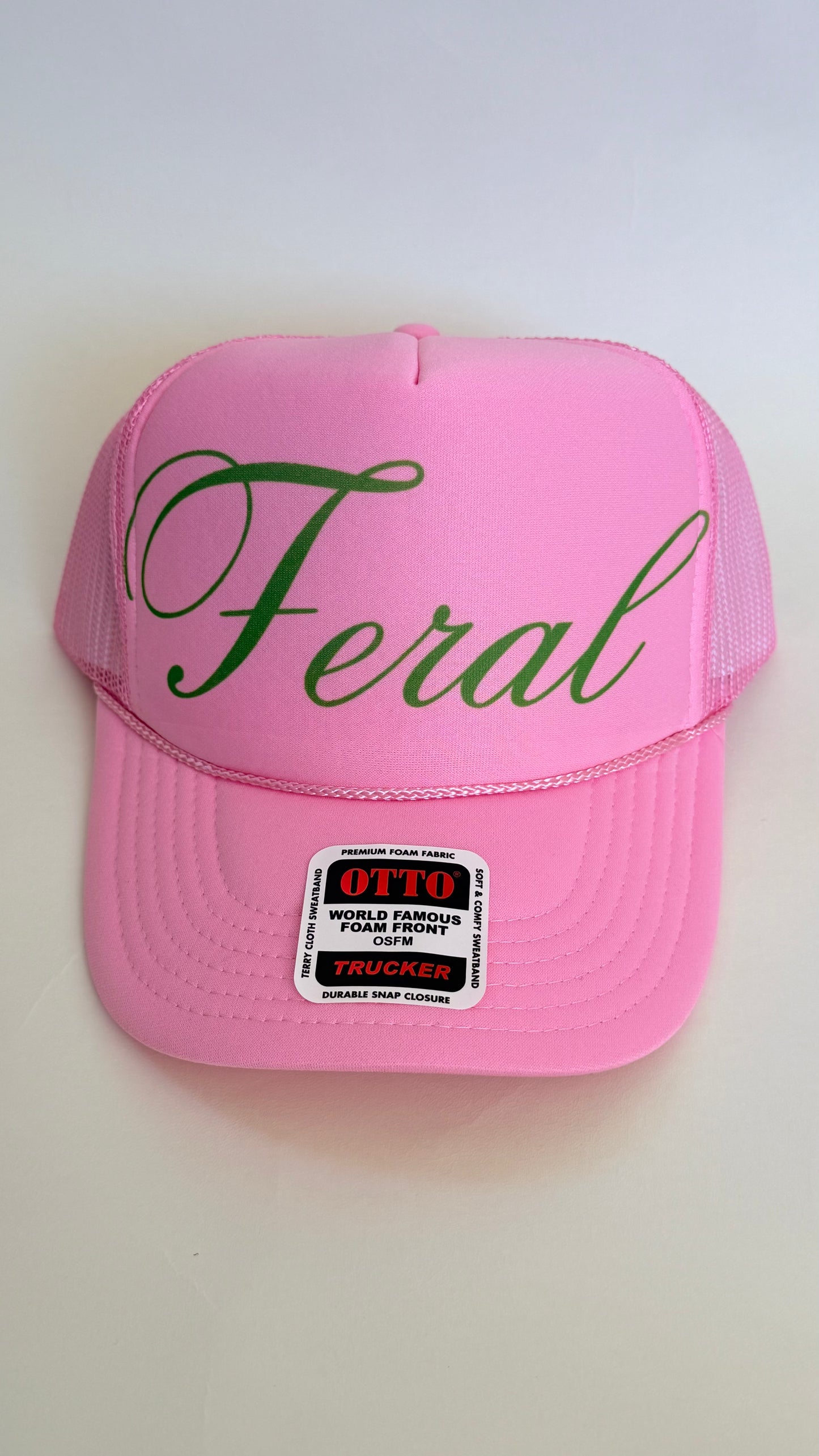 Feral Script Trucker hat