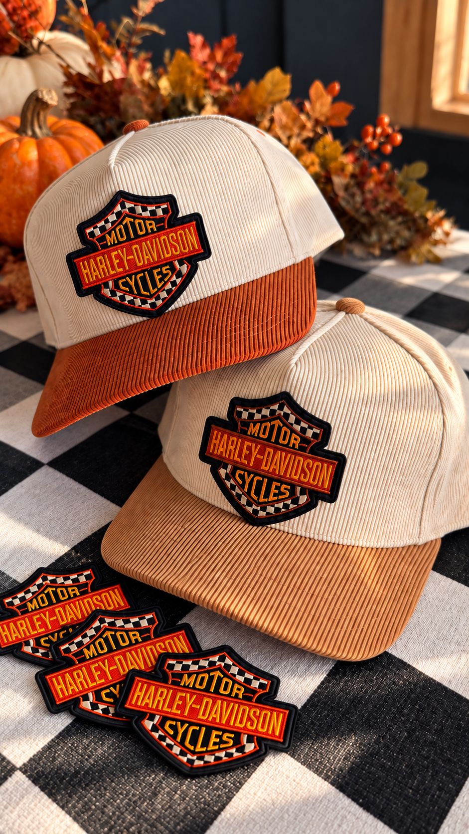 Harley corduroy Trucker Hat