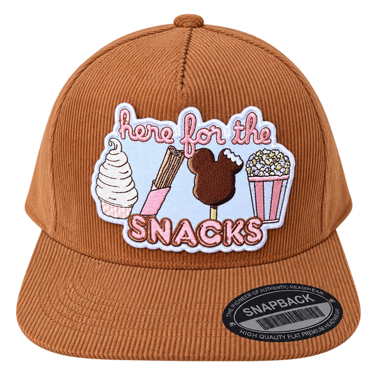 "Here for the Snacks"Corduroy Hat