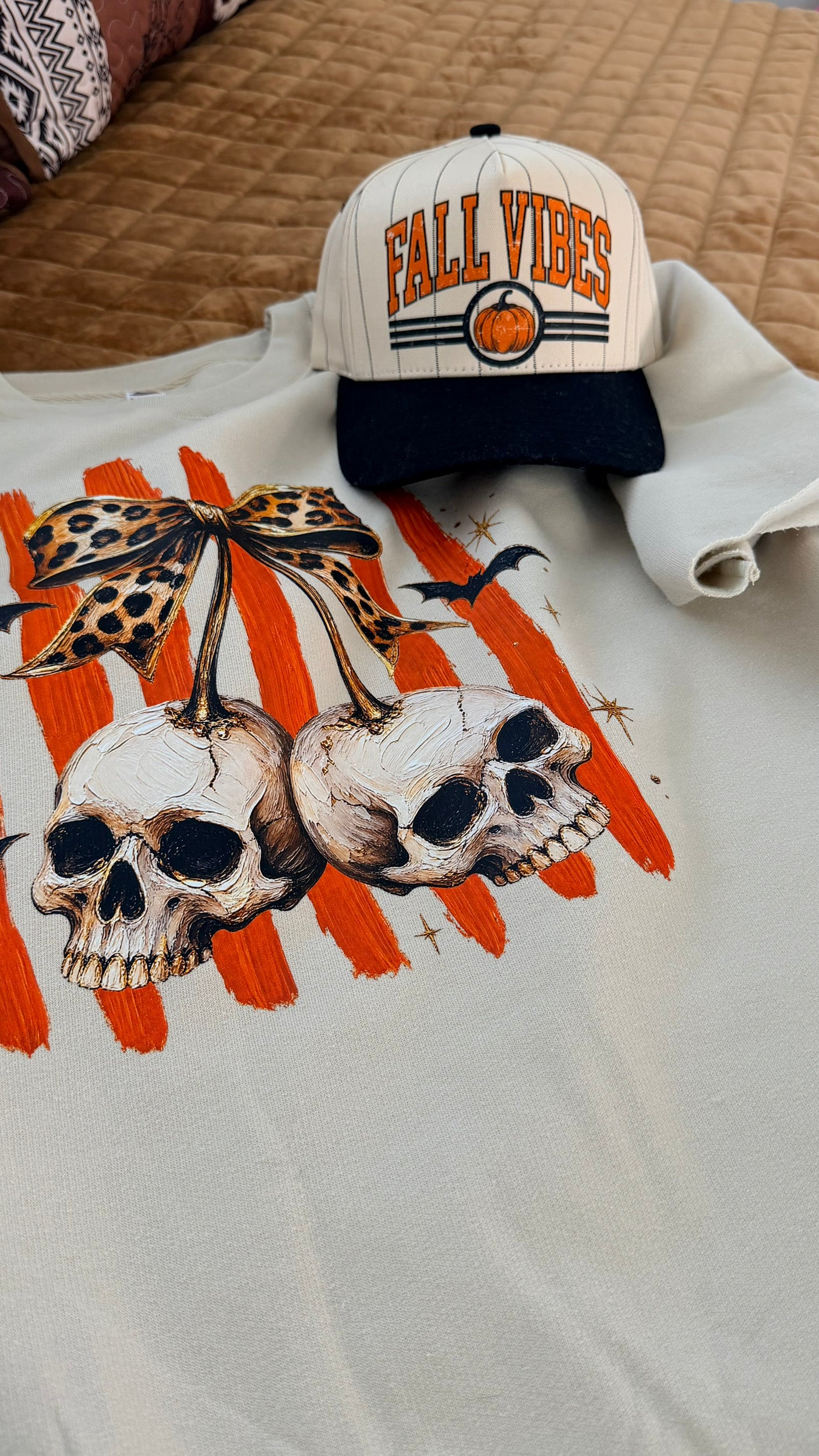 Fall Vibes Trucker & Cropped Crewneck Combo