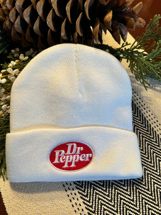 Dr.Pepper Cream Beanie