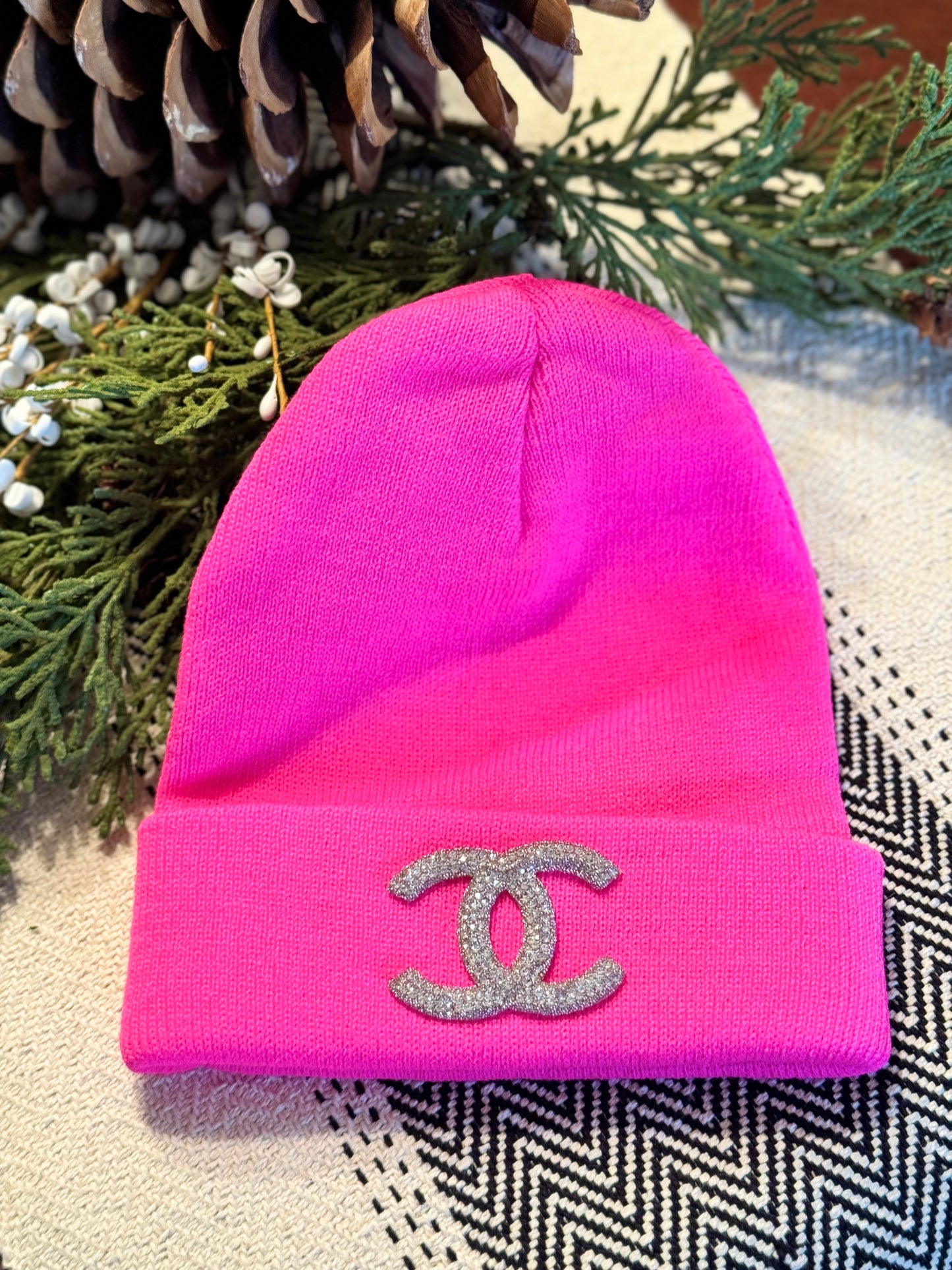 Pretty in pink Chanel-Inspired Beanie