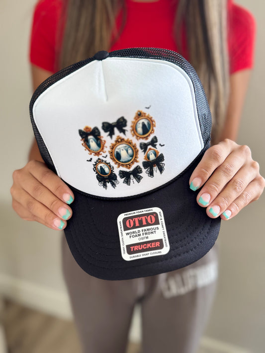 Haunted ghost vinyl print OTTO trucker hat
