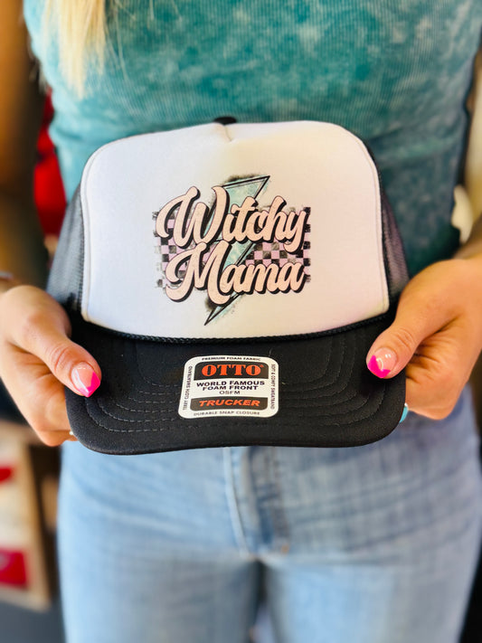 Halloween Witchy, Mama Foam vinyl trucker hat